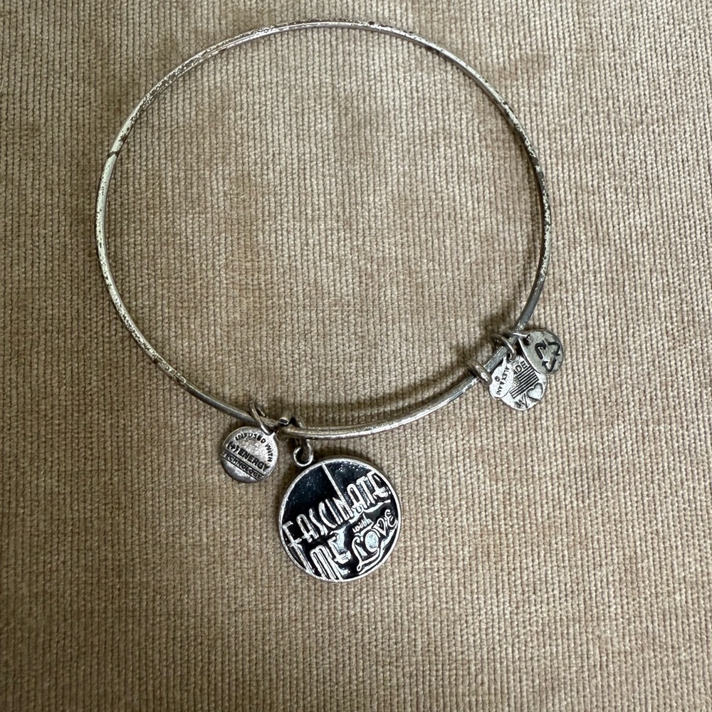 Silver Charm Bangle Bracelet